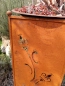 Preview: Edelrost Gartenschild Kronen mit Rahmen