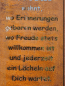 Preview: Edelrost Gartenschild Zuhause, 120 cm
