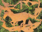 Preview: Edelrost Gartenstecker Ahornblatt Pferd galoppierend