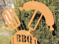 Preview: Edelrost Gartenstecker BBQ Time mit Bierhalter