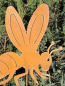 Preview: Edelrost Gartenstecker Biene Isa