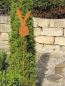 Preview: Edelrost Gartenstecker Hase Lisa
