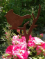 Preview: Edelrost Gartenstecker Haubenmeise
