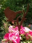 Preview: Edelrost Gartenstecker Haubenmeise
