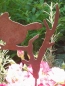Preview: Edelrost Gartenstecker Haubenmeise