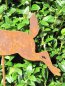 Preview: Edelrost Gartenstecker Hirsch springend