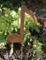 Preview: Edelrost Gartenstecker Note