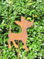 Preview: Edelrost Gartenstecker Rentier Rudolf