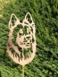 Preview: Edelrost Gartenstecker Schäferhund