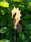 Preview: Edelrost Gartenstecker Seepferdchen auf Kugel