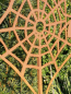 Preview: Edelrost Gartenstecker Spinnennetz
