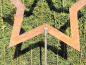 Preview: Edelrost Gartenstecker Stern offen 150 x 40 cm