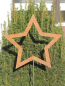 Preview: Edelrost Gartenstecker Stern offen 180 x 50 cm