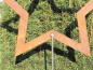 Preview: Edelrost Gartenstecker Stern offen 180 x 50 cm