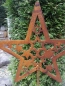 Preview: Edelrost Gartenstecker Sterne im Stern