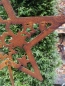 Preview: Edelrost Gartenstecker Sterne im Stern