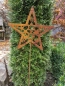 Preview: Edelrost Gartenstecker Sterne im Stern