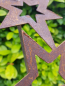 Preview: Edelrost Gartenstecker Sternenband 150 cm