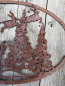 Preview: Edelrost Gartenstecker oder Wandbild Winterlandschaft Schneemann