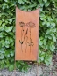 Preview: Edelrost Gartenstele Wildblumen