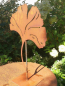 Preview: Edelrost Ginkgoblatt zum Stellen