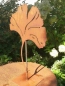 Preview: Edelrost Ginkgoblatt zum Stellen