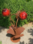 Preview: Edelrost Glasblume Distel, rot