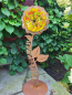 Preview: Edelrost Gartenblume Willkommen, grün-orange