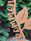 Preview: Edelrost Gartenblume Willkommen, blau