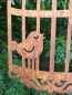 Preview: Edelrost Hänger Vogelkäfig, mit 1 Vogel