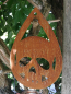 Preview: Edelrost Halloween Hänger Totenkopf, tropfenform
