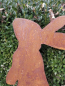 Preview: Edelrost Hase zum Stecken