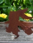 Preview: Edelrost Hase Karl mit Korb zum Schrauben