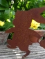 Preview: Edelrost Hase Karl mit Korb zum Schrauben