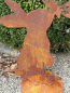 Preview: Edelrost Hase mit Schmetterling
