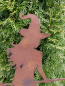 Preview: Edelrost Gartenstecker Hexe Zelda