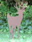 Preview: Edelrost Hirsch aufrecht stehend 38 cm