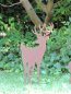 Preview: Edelrost Hirsch aufrecht stehend 38 cm