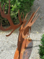 Preview: Edelrost Hirsch mit Doppelgeweih