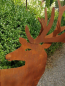 Preview: Edelrost Hirsch mit Doppelgeweih