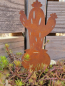 Preview: Edelrost Kaktus Mini-Saguaro zum Schrauben