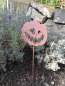 Preview: Edelrost Halloween Kürbis Phat Jack, am Stab