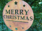Preview: Edelrost Christbaumkugel Merry Christmas