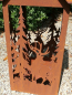Preview: Edelrost Laterne Cervo, Hirschlandschaft