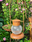 Preview: Edelrost Laterne mit Craquele-Glas