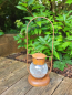 Preview: Edelrost Laterne mit Craquele-Glas