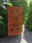 Preview: Edelrost Paravent Blume Cicek