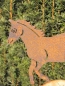 Preview: Edelrost Pferd zum Schrauben