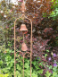Preview: Edelrost Rankhilfe mit Glocke