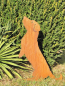 Preview: Edelrost Gartenfigur Rauhhaardackel Willy